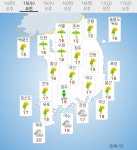 [날씨] 전국 대부분 아침까지 비…내륙 요란한 소나기