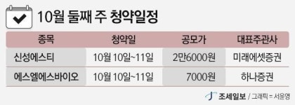 신성에스티·에스엘에스바이오 공모주 청약 시작... 청약 경쟁률은?
