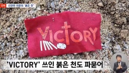 주술 의혹?...정체불명 일당, 선관위 화단에 VICtORY 붉은 천 묻어