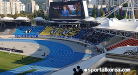 [현장 스케치] 탄천에 뜬 수백명 인천 원정팬, 만약 사태 대비하는 성남