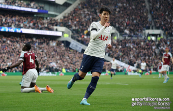 [EPL 30R] ‘손흥민 리그 12호골’ 토트넘, 웨스트햄 상대 2-1 전반 종료