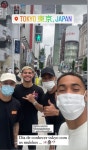 '일본 이기고 관광' 브라질 선수들, 도쿄 긴자 거리 출몰