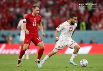 [D조 리뷰] '에릭센 침묵' 덴마크, 튀니지와 0-0 무승부...'다크호스 체면이'