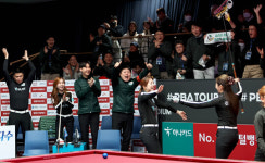 하나카드, PBA 팀리그 5R 극적 우승…MVP는 당구 여제 김가영