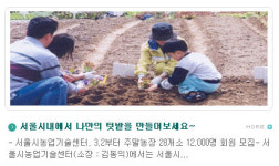 서울에도 주말농장 텃밭!…28개 주말농장 선착순 모집