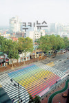 어，횡단보도가 무지개색이네…행복한 충격!