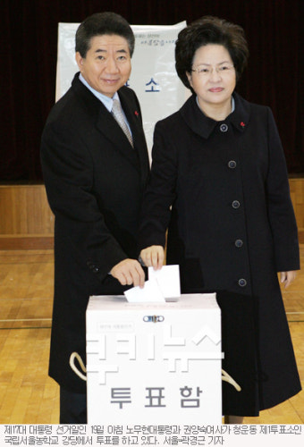 노 대통령 등 주요 인사들도 한 표 행사