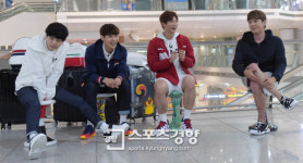 [스포츠경향 포토]‘히트메이커’ 강인·정진운·이철우·정준영, 영락없는 화보촬영