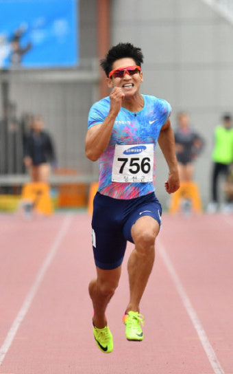 김국영, 100m 한국신기록 또 달성  ‘한국에서 제일 빠른 사나이’