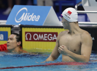 박태환, 세계수영선수권대회 자유형 400m서 '아쉬운 4위'