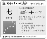 [하루에 하나씩 한자]‘숫자’과 관계있는 한자 - 七(일곱 칠)