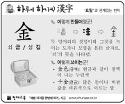 [하루에 하나씩 한자]‘요일’과 관계있는 한자 - 金(쇠 금/성 김)