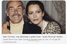 숀 코네리 떠올린 본드 걸 “키스 잘 했는데 아내가 늘 옆에…친절하고 배려깊어”