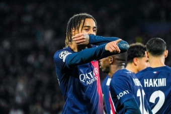 ‘음바페-바르콜라 득점포 폭발!’ 이강인 빠진 PSG, 레알 소시에다드에 2-0 완승···8강행 고지 선점