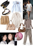 여성스럽게 변모된 이지 캐주얼 룩 Romantic Casual