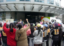농성 2일차 KTX지부, 철도유통-철도공사 항의방문