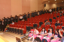 김복만 울산 교육감 취임식장 제일고 노동자들 침묵시위