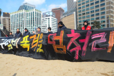희망광장 2일차, 제주해군기지 건설 반대 퍼포먼스