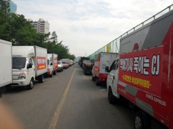 회사 ‘회유’에도 CJ대한통운 파업확대...‘물류대란’조짐