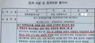 원종복지관, 직장 내 괴롭힘 피해자에 ‘징계해고’