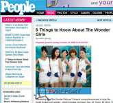 원더걸스, 美 피플지서 소개…현지 관심 고조