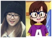 강지영, 日만화 주인공 아라레 도플갱어…팬들 귀여워