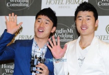 [T포토] '쌍둥이 개그맨' 이상호-이상민 '우리 정말 똑같죠?'