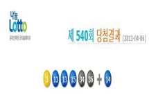 로또 540회 당첨번호, 3 12 13 15 34 36 보너스 14