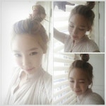 태연, 똥머리 셀카 공개 여러분 더우시죠? 더울땐 이렇게!