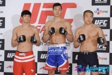 [T포토] 강경호-임현규-방태현 