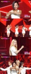 음악중심 에프엑스 설리 불참 속 강렬한 4人의 레드라이트
