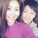 최명길, 아들 무진 군과 찰칵 어느새 중학생