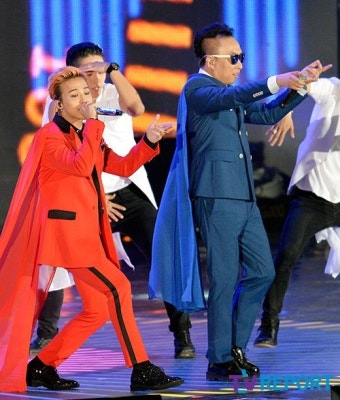 [T포토] 지드래곤-박명수 '환상의 케미'(무한도전 가요제)