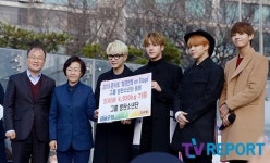 [T포토] 방탄소년단 G플러스 스타존에 쌀 기부