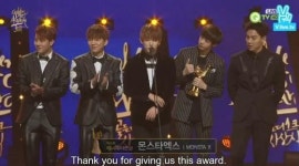 ‘골든디스크’ 몬스타엑스, 넥스트 제너레이션상 수상…손바닥 수상소감