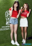 [T포토] 영흔-소영 깜찍하게 화이팅!