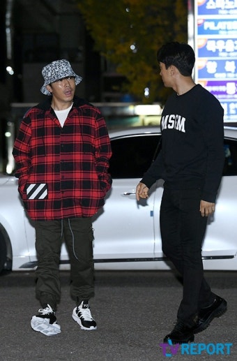 [T포토] 이시언 '길 가다 송승헌 만나 깜짝'