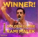 ‘보헤미안 랩소디’, ‘골든글로브’ 2관왕…퀸+아담 램버트 ‘찬란한’ 축하 [종합]