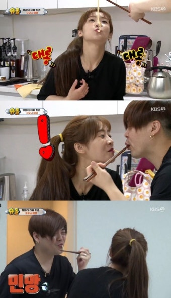 ‘슈돌’ 문희준소율, 잼잼이 간식 만들다가도 애정행각