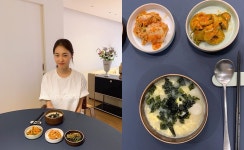 이연희, 새신부의 밥상 공개.. 소박하지만 정갈하게 [리포트:컷]