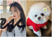 내 사랑 꽃지 강민경, 반려견 향한 무한 애정 [리포트:컷]