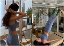 이소연, 수준급 필라테스 실력...심상찮은 코어 [리포트:컷]