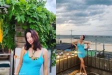전혜빈, D라인 빛나는 원피스핏...세젤예 임산부 [리포트:컷]