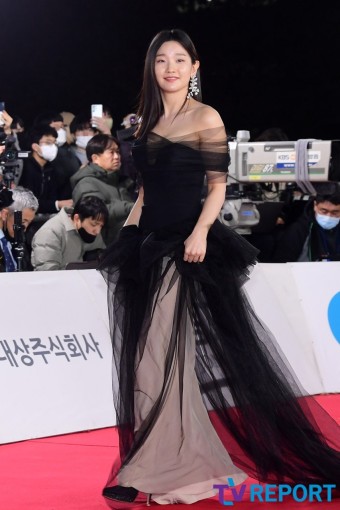 [T포토] 박소담 '착시 일으키는 시스루 드레스'