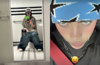 빌리 아일리시, 화장실서 바지 내린 셀카 공개…팬들 깜짝 [할리웃통신]