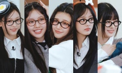 뉴진스, 단체로 뿔테안경 착용...가려도 예쁜 리얼 여신들