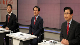 한국당 당대표 마지막 TV 토론회…탄핵·태블릿PC 논란 계속 