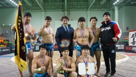 제주특별자치도청, 회장기 씨름서 남자일반부 단체전 우승