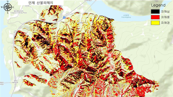 인제산불, 인근 주민 대피…산불 대응 2단계 격상, 학교 체육관과 행정복지센터 대피소로
