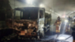 중부내륙고속도 용전터널 안에서 화물차 화재